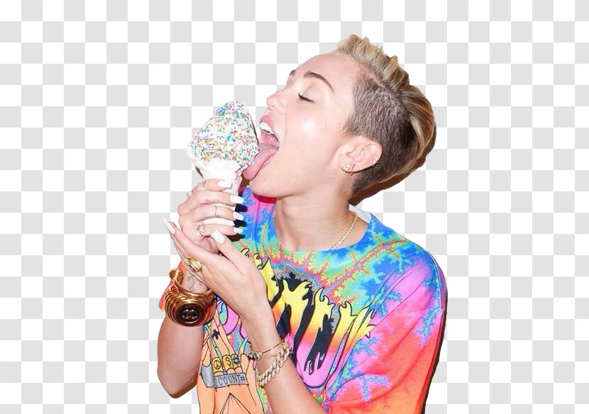 Miley Cyrus Ice Cream Cones T-shirt The Voice - Frame Transparent PNG