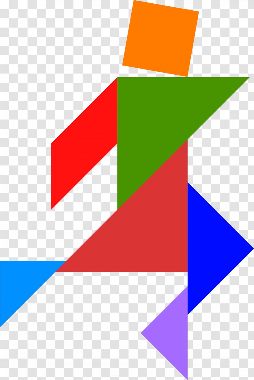 Tangram Puzzle Word Game Clip Art - Brand - Triangular Pieces Transparent PNG