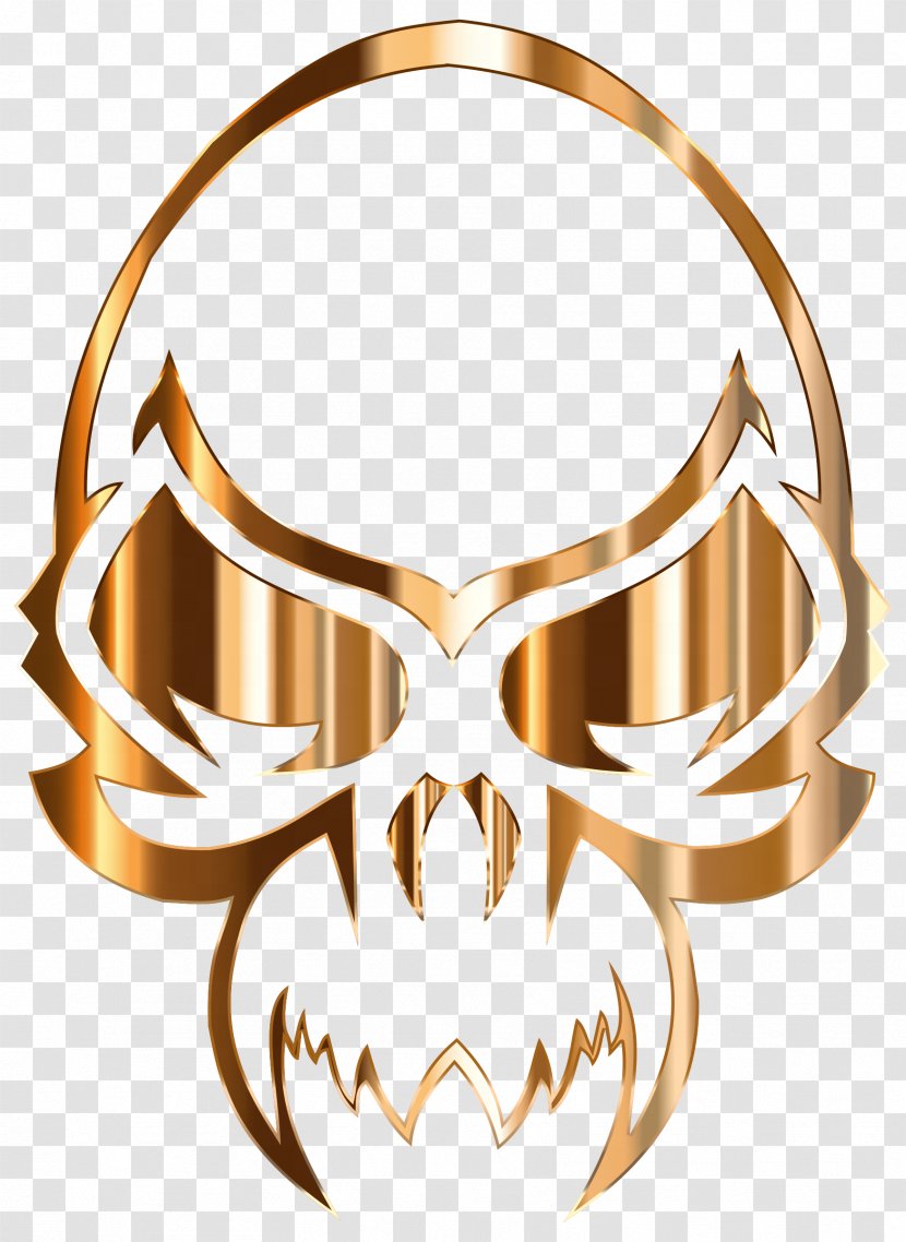 Skull Gold Clip Art - Fictional Character - Skulls Transparent PNG