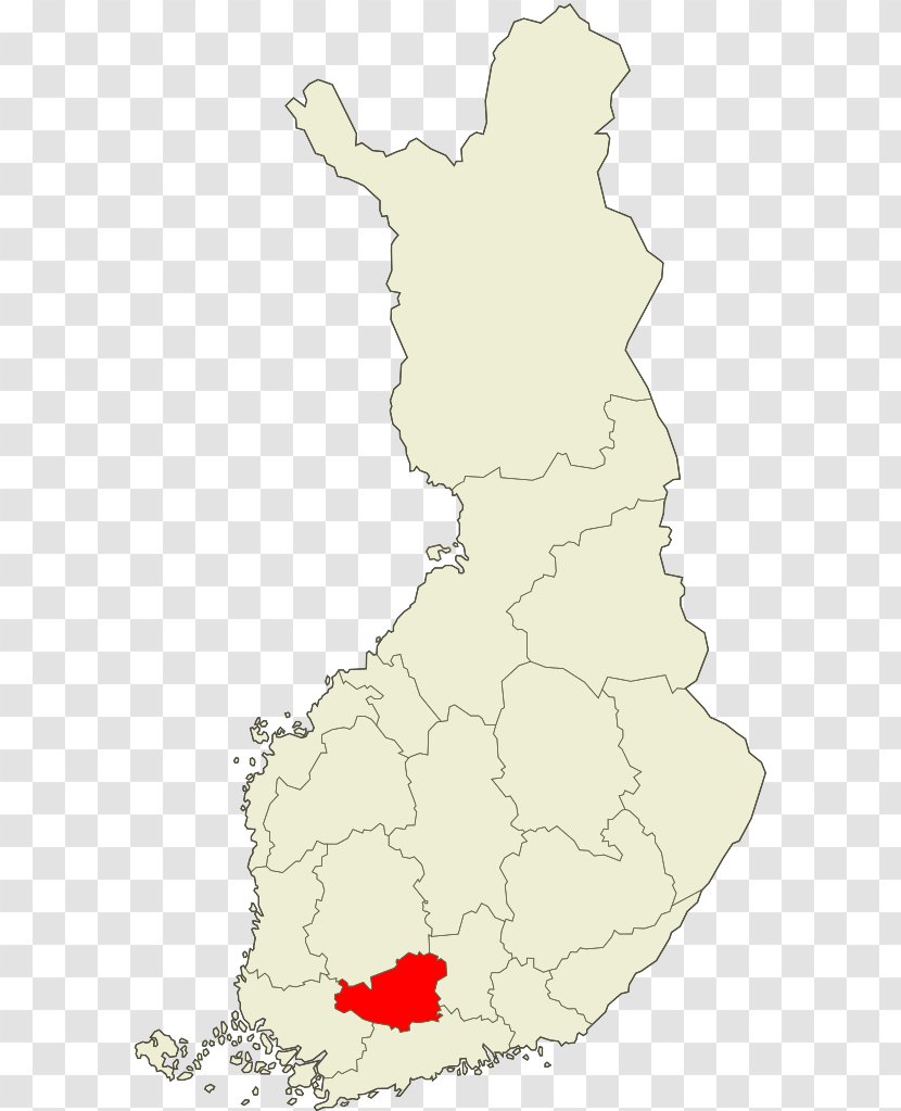 Pori Kalajoki Hämeenlinna Central Finland - Map Transparent PNG