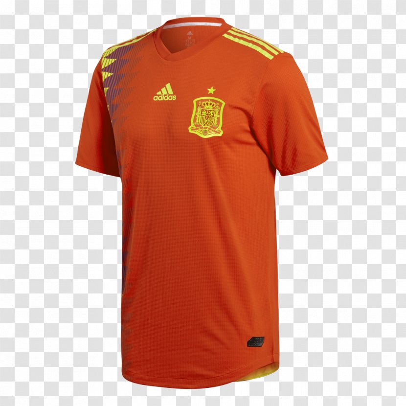 2018 FIFA World Cup Spain National Football Team Adidas Telstar 18 Colombia Germany - Clothing - T-shirt Transparent PNG
