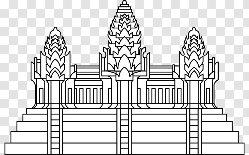 Angkor Wat Khmer Empire French Protectorate Of Cambodia People's Republic Kampuchea Japanese Occupation - Symmetry Transparent PNG