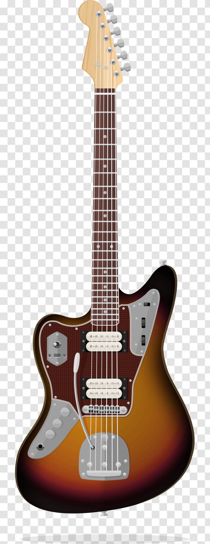 Electric Guitar Bass Acoustic Fender Jaguar - Acousticelectric - Kurt Cobain Transparent PNG