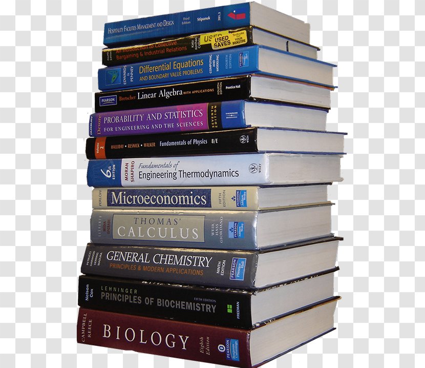 Textbook College School Student - Stack Of Books Ornament Transparent PNG