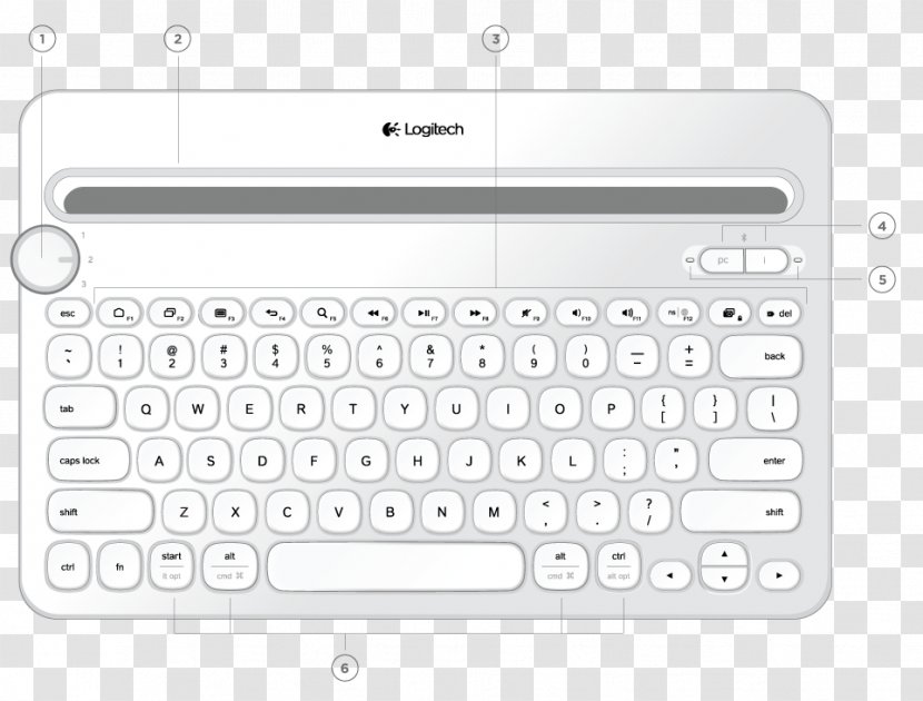 Computer Keyboard Laptop Space Bar Function Key - Numeric Keypads Transparent PNG