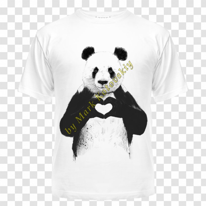 Printmaking All You Need Is Love Canvas Print Poster Art - T Shirt - Panda Transparent PNG