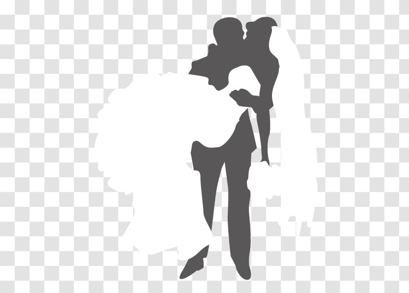 Silhouette Standing Tango Black-and-white Dance - Blackandwhite Transparent PNG