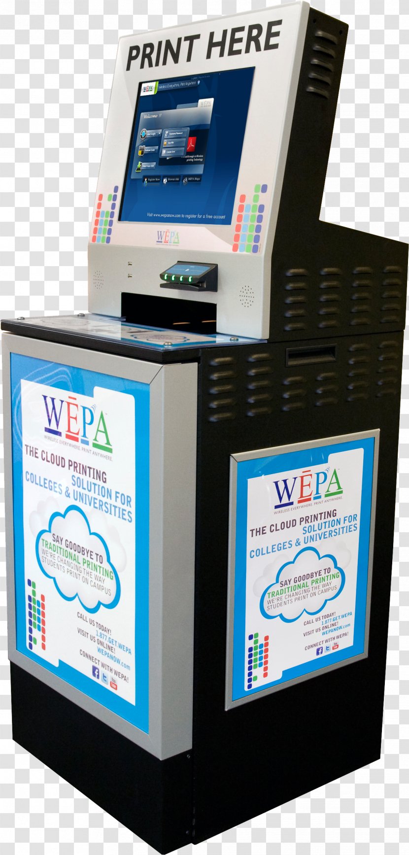Interactive Kiosks Cloud Printing Wepa Print Away - Kiosk - Printer Transparent PNG