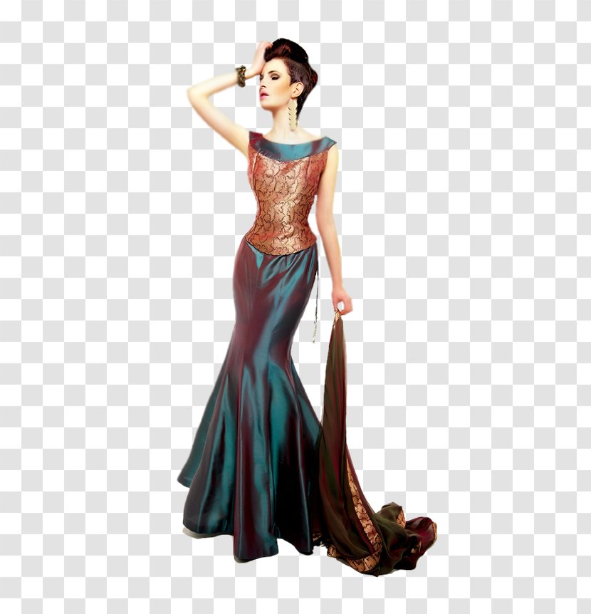 Evening Gown Woman Cocktail Dress - In Transparent PNG
