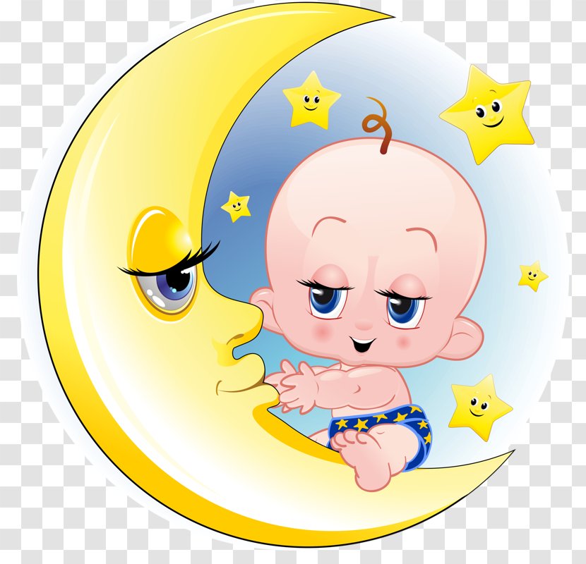 Infant Moon Child Clip Art - Doll Transparent PNG