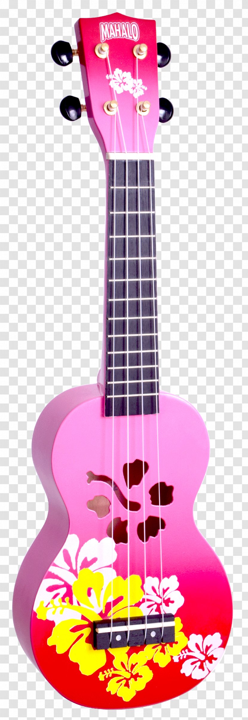 Ukulele String Instruments Gig Bag Guitar Sound Hole - Watercolor - Mahogany Flower Transparent PNG