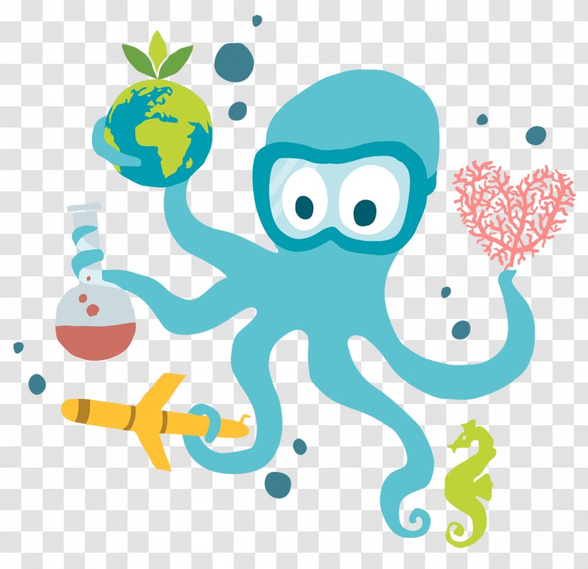 Science Sea Oceanography Scientist Drawing - Octopus - Mar Transparent PNG