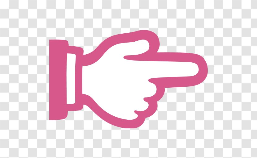 Emoji Index Finger Thumb Signal Hand - Text Transparent PNG