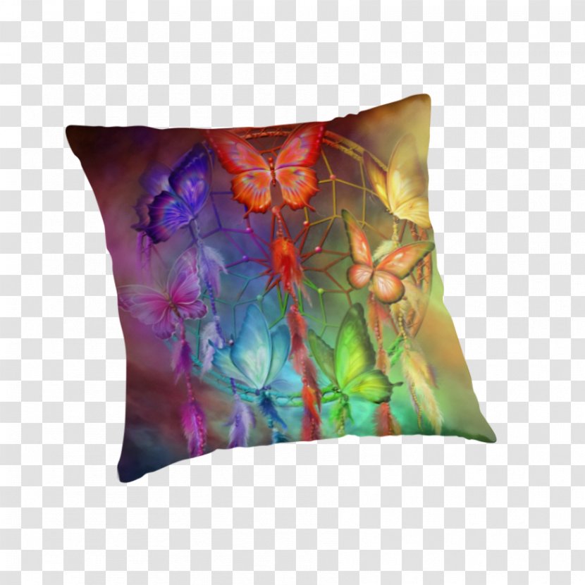 Throw Pillows Cushion Textile Embroidery - Dreamcather Transparent PNG