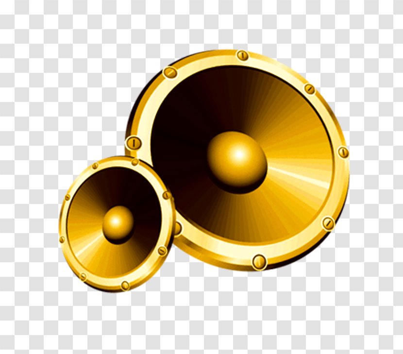 Microphone Loudspeaker Sound - Flower - Golden Transparent PNG