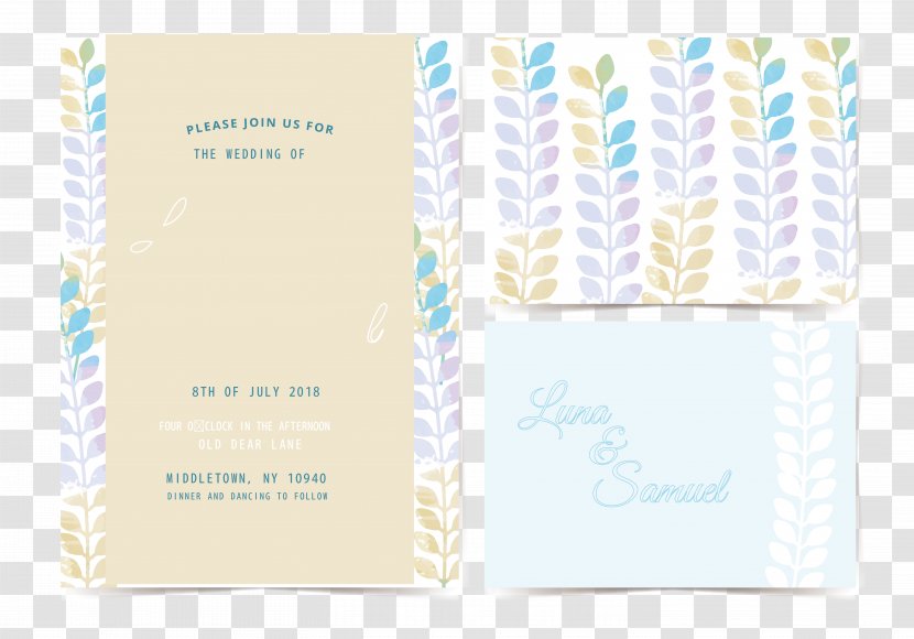 Watercolor Painting Wedding - Invitations Honey Transparent PNG