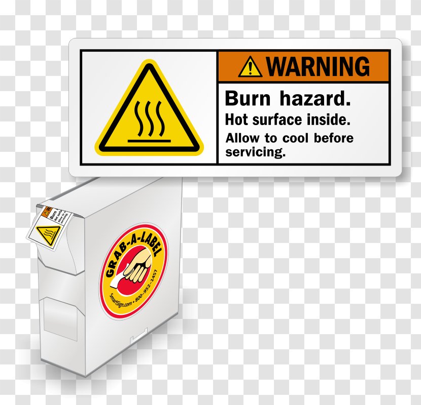 Warning Label Hazard Symbol Sign - Ansi Z535 - Burning Hand Transparent PNG