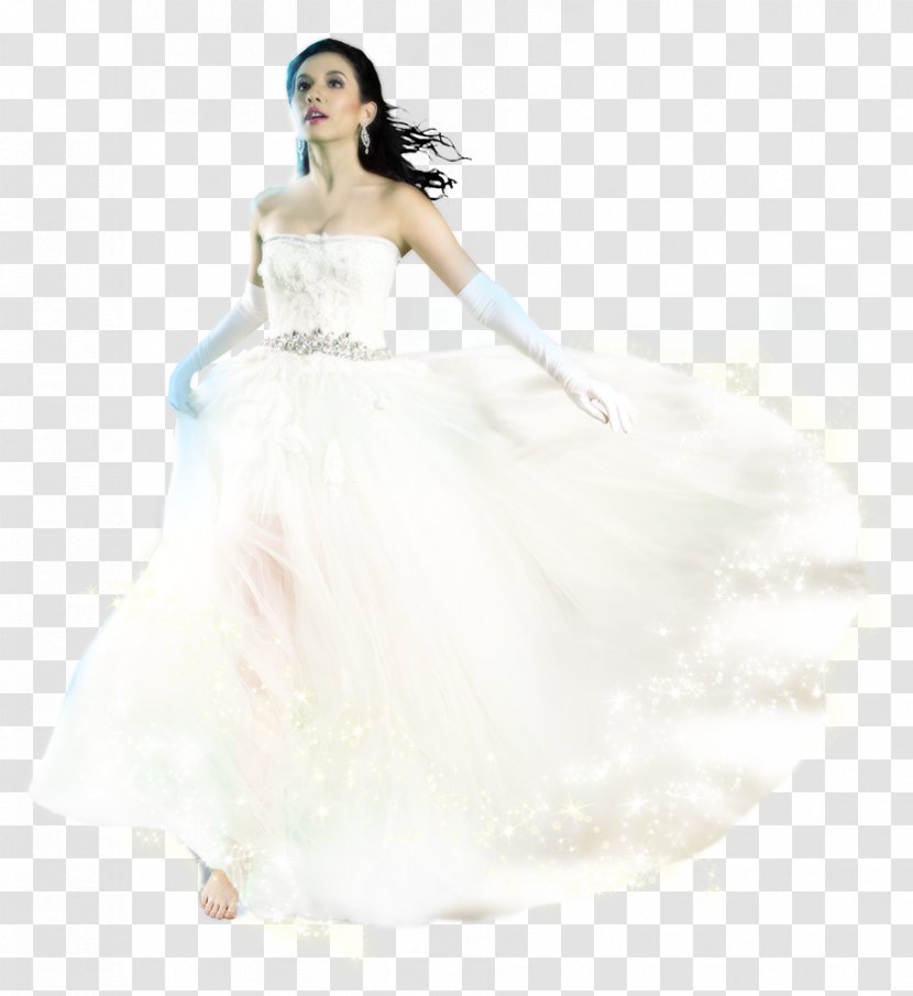 Wedding Dress Party Shoulder Cocktail - Cartoon Transparent PNG