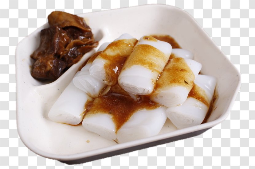 Rice Noodle Roll Dim Sum Domestic Pig Gopchang Chinese Cuisine - Powder - Sirloin Pork Rolls Transparent PNG