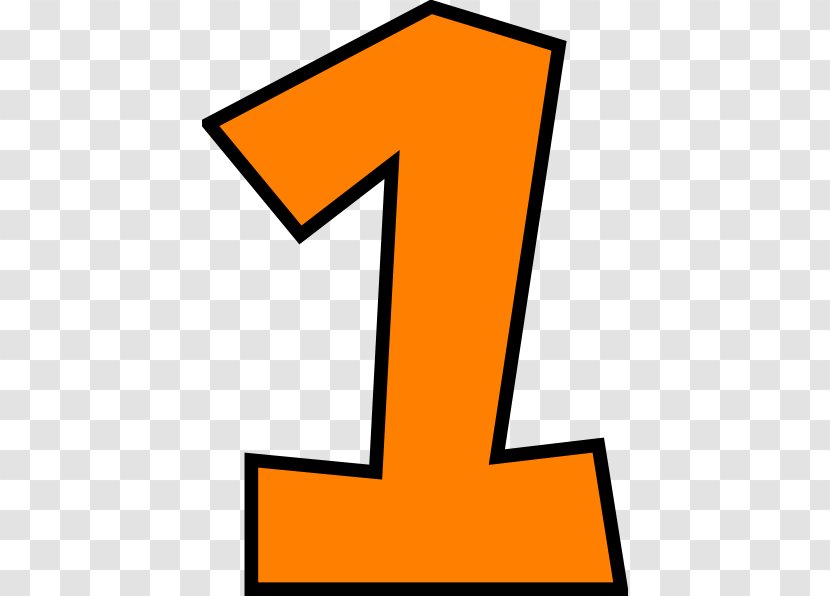 Clip Art - Orange - Number One (orange) Transparent PNG