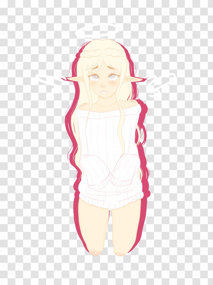 Cartoon Pink M Character Finger - Flower - Fallings Angels Transparent PNG