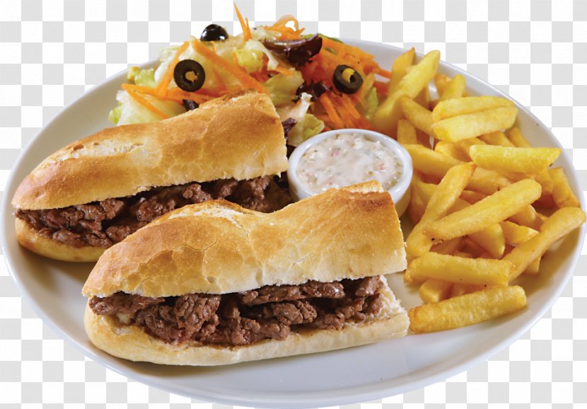 French Fries Breakfast Sandwich Cheeseburger Patty Melt Cheesesteak - Italian Beef - Meat Transparent PNG