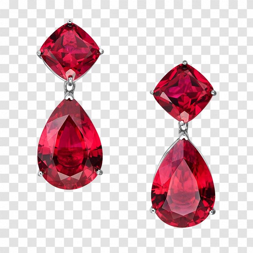 Earring Jewellery Gemstone Costume Jewelry Ruby - Stone Transparent PNG
