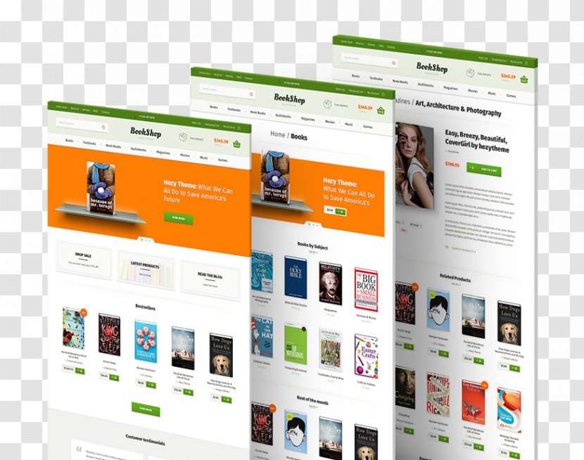 Responsive Web Design Template Bookshop Bookselling Joomla - Media - Book Transparent PNG