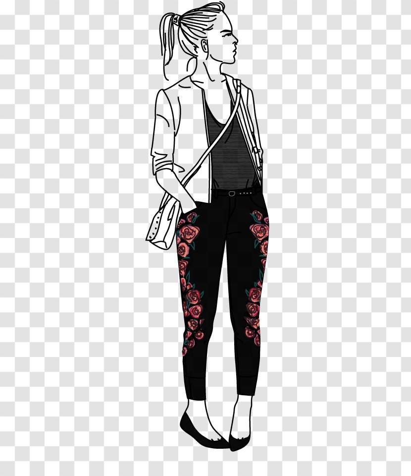 Leggings T-shirt Drawing Leather Jacket - Heart Transparent PNG