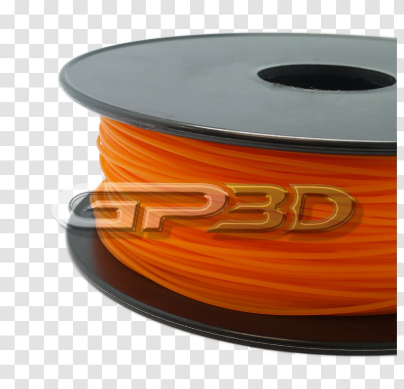 3D Printing Filament Font - 3d - Orange Transparent PNG