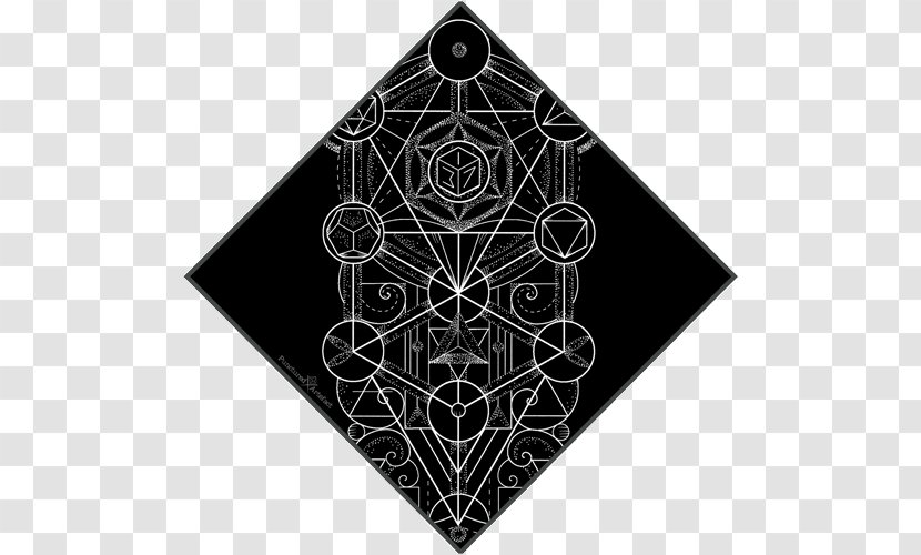Symmetry Line White Black M Pattern - Visual Arts - Sacred Geometry Transparent PNG