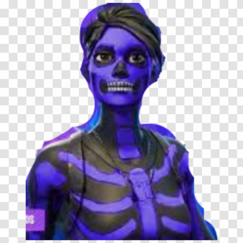 Skull Purple Clip Art Fortnite - Electric Blue - Drawing Ghoul Trooper Transparent PNG