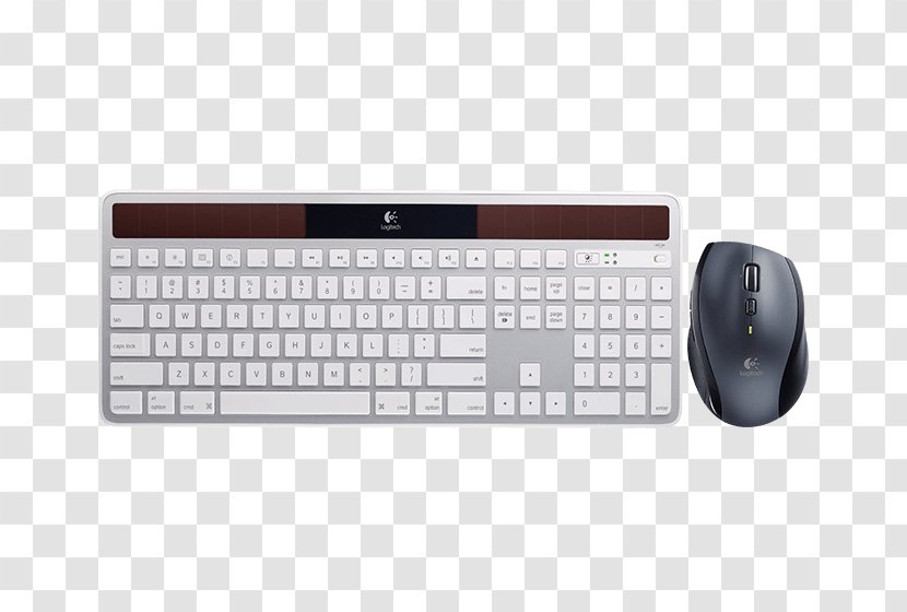 Computer Keyboard Mouse Logitech Wireless Solar K750 For Mac Transparent PNG