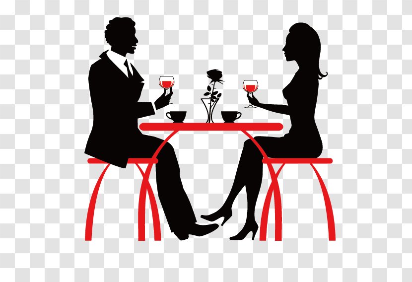 We Didnt Get To Dance Party Gift Restaurant - Public Relations - Silhouettes Of Men And Women Eat Transparent PNG