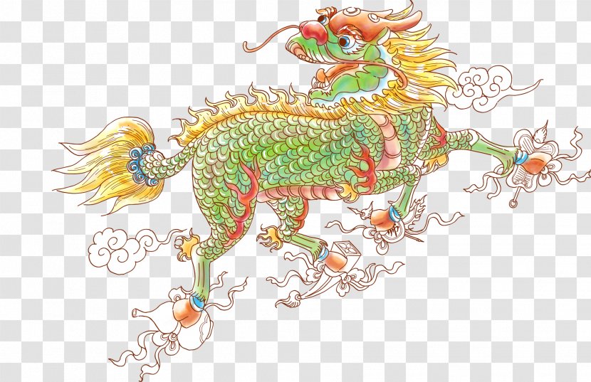 Qilin Illustration - Mythical Creature - Vector Unicorn Transparent PNG