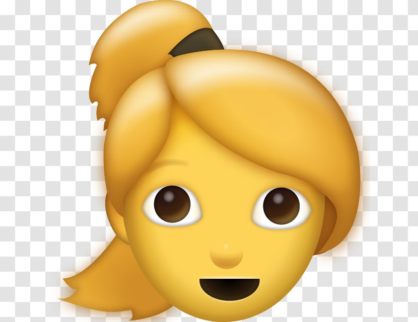 Emoji IPhone Ponytail - Cartoon Transparent PNG