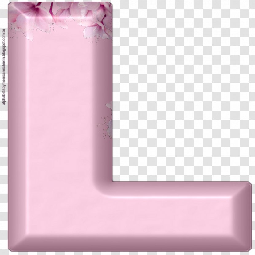 Flower Lilac Alphabet Rectangle - Pink Transparent PNG
