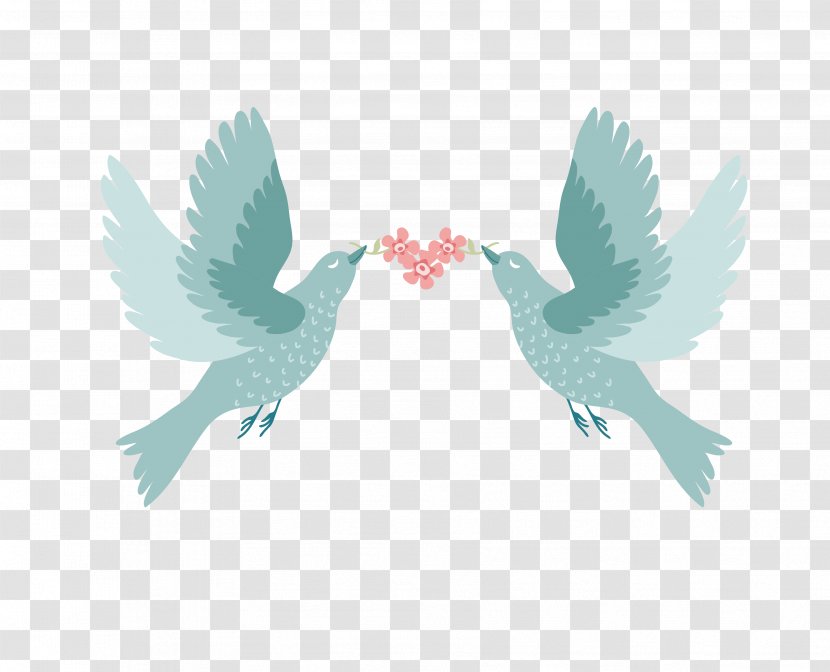 Bird Wedding Invitation Paper - Pixel - Creative Love Birds Transparent PNG