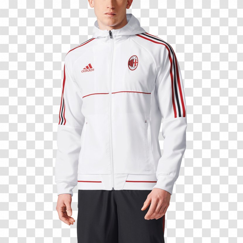 Tracksuit Jacket A.C. Milan Jersey White - Clothing Transparent PNG