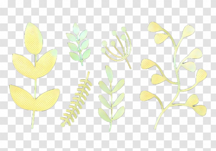 Floral Design Plant Stem Leaf Font - Plants - Yellow Transparent PNG