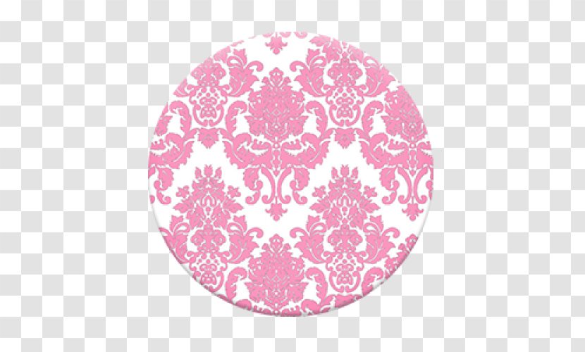 Damascus Cushion Damask Wallpaper - Magenta - Pillow Transparent PNG