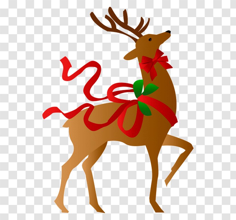 Reindeer Rudolph Santa Claus Clip Art - Tail Transparent PNG