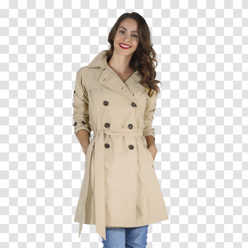 Trench Coat Raincoat Hood Jacket - Beige Trousers Transparent PNG