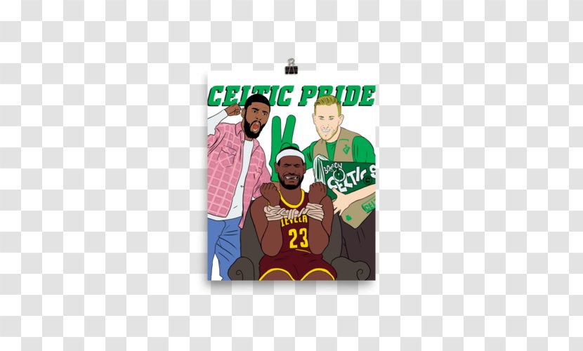 Boston Celtics T-shirt Basketball Jersey Sleeve - Logo - Social Poster Mockup Transparent PNG