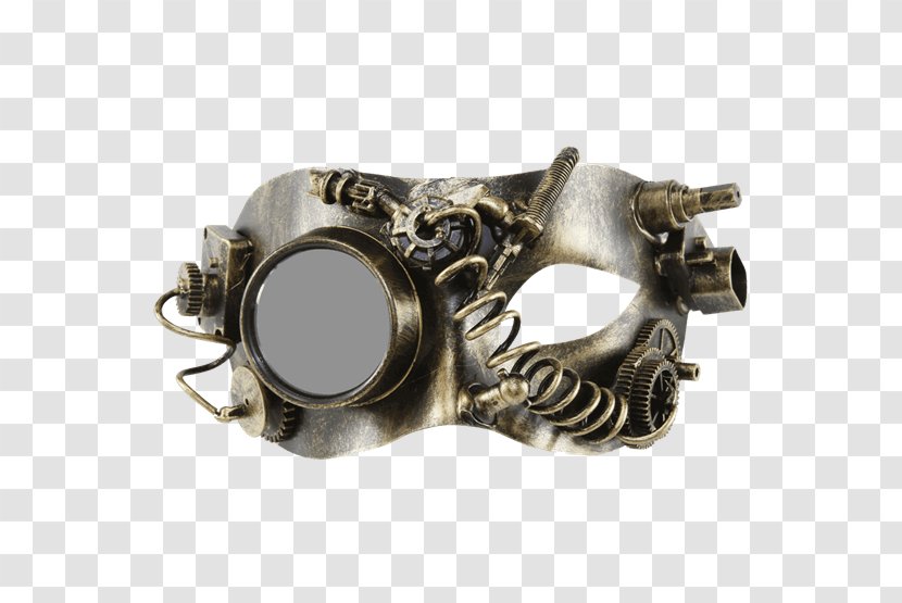 Silver Steampunk Halloween Mask Monocle Transparent PNG