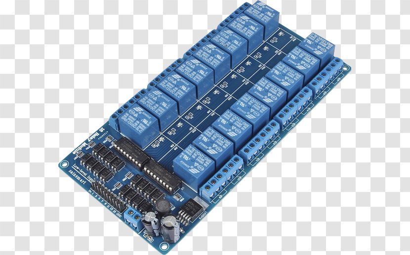 Relay Opto-isolator Printed Circuit Board Controller Arduino - Raspberry Pi - Relais Il Furioso Transparent PNG