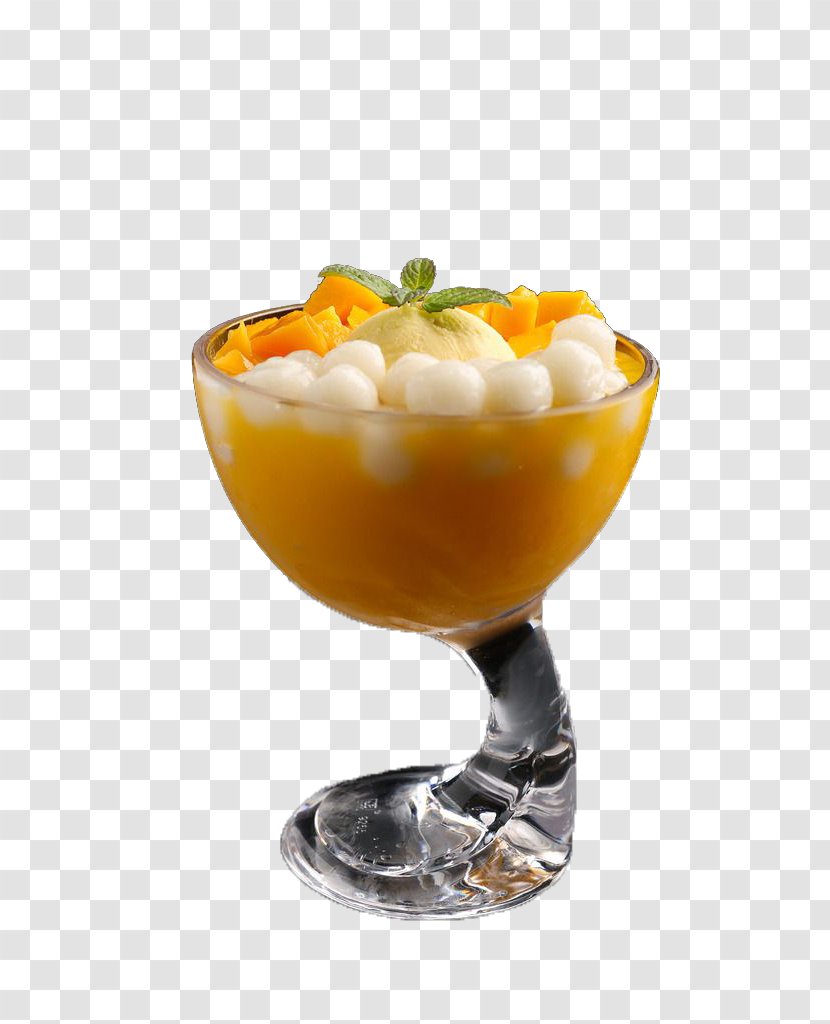 Ice Cream Cone Parfait Syllabub Frozen Dessert - Food - Mango Dumplings Transparent PNG