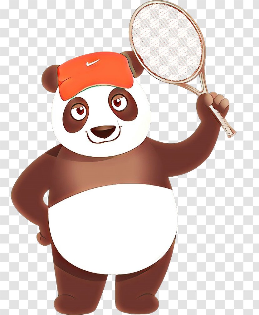 Cartoon Tennis Racket Bear Transparent PNG