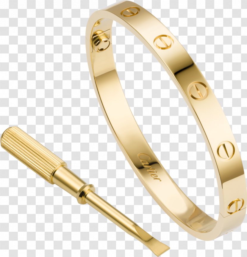 Love Bracelet Cartier Gold Jewellery - Body Jewelry Transparent PNG