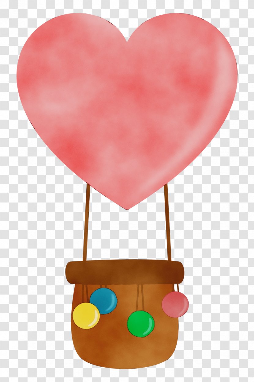 Heart Balloon - Watercolor Transparent PNG